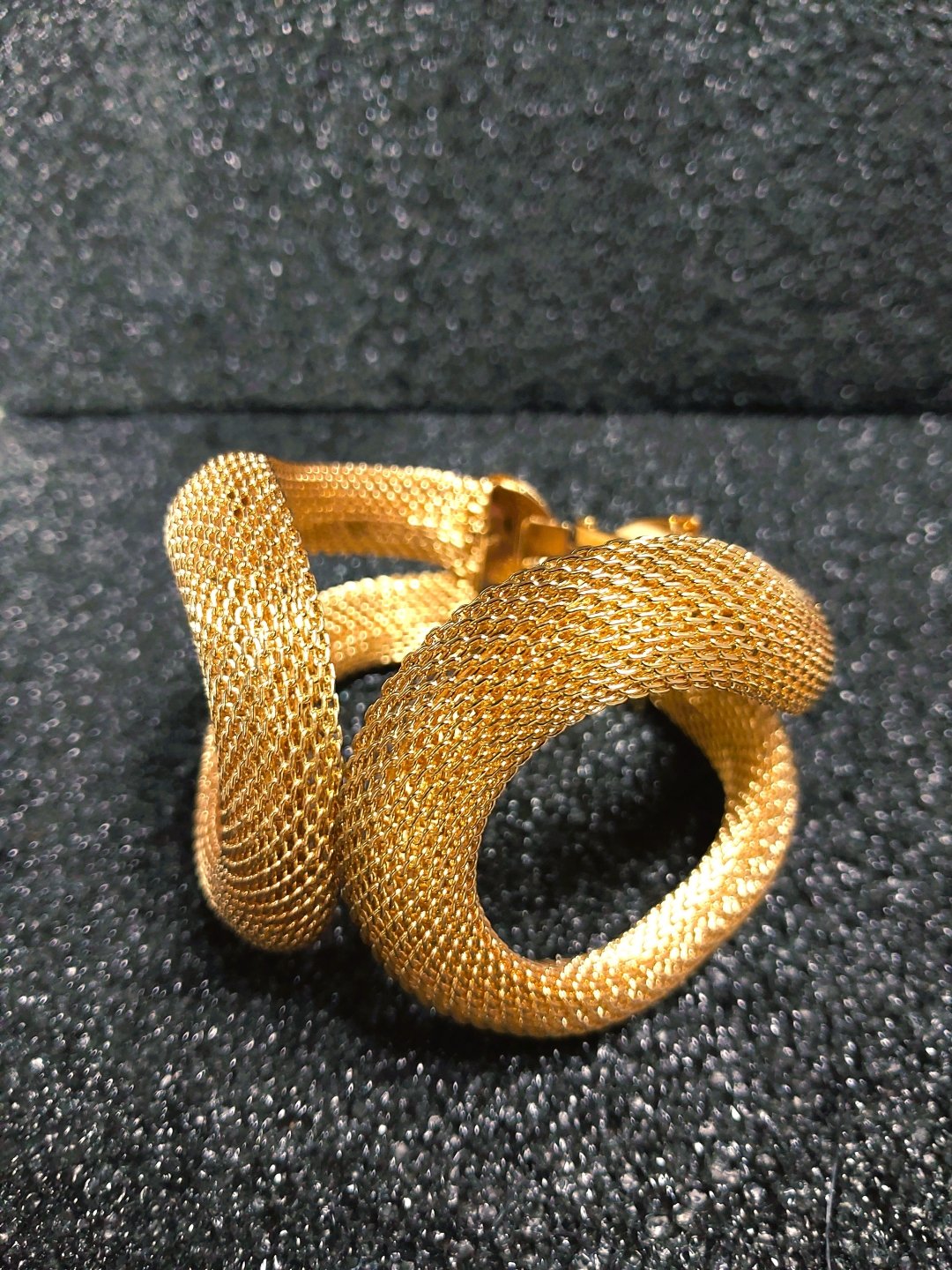 Gold Mesh statement Cuff