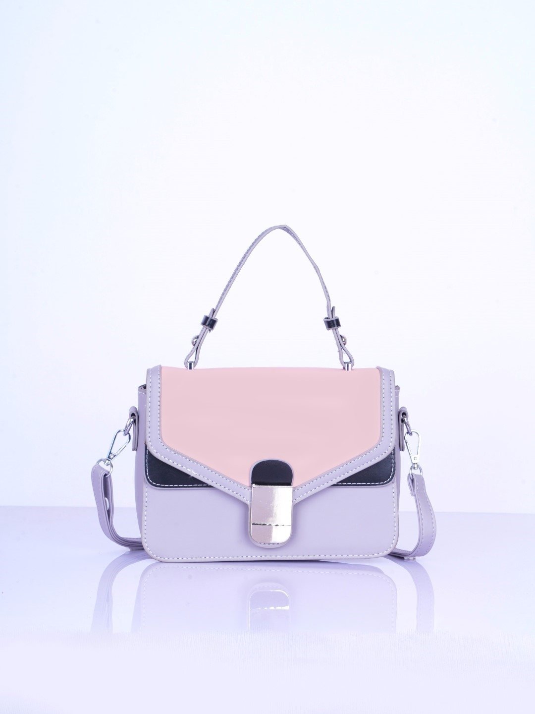 Colour blocked Structured Satchel