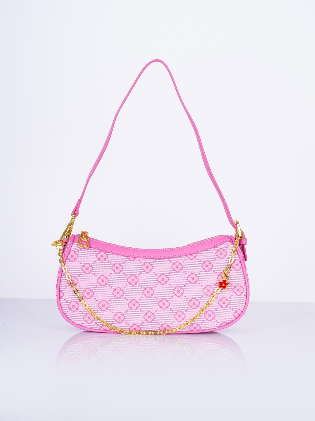 Geometric Printed Structured Handheld Bag