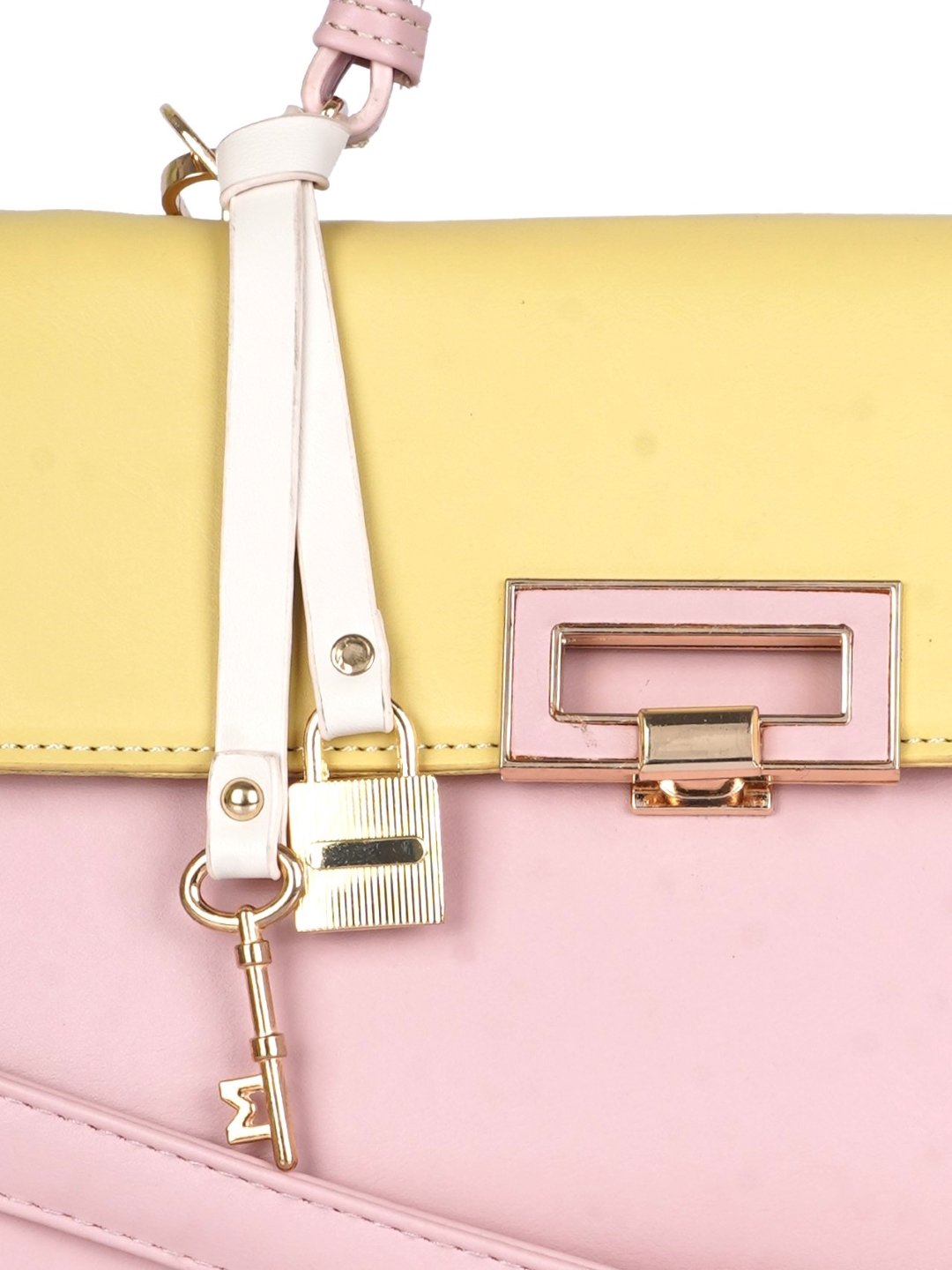 Colourblocked Structured Satchel Bag - Image 5