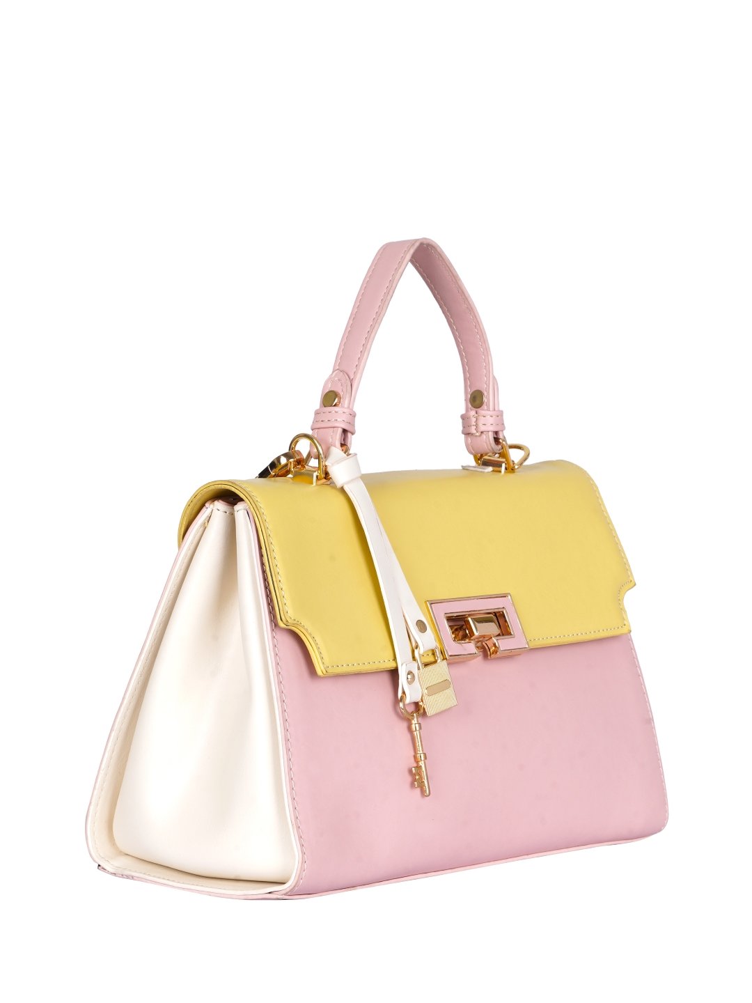 Colourblocked Structured Satchel Bag - Image 4