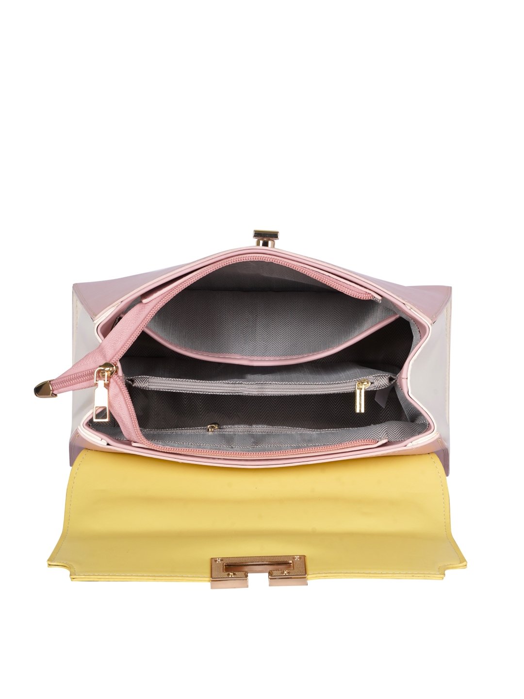 Colourblocked Structured Satchel Bag - Image 2